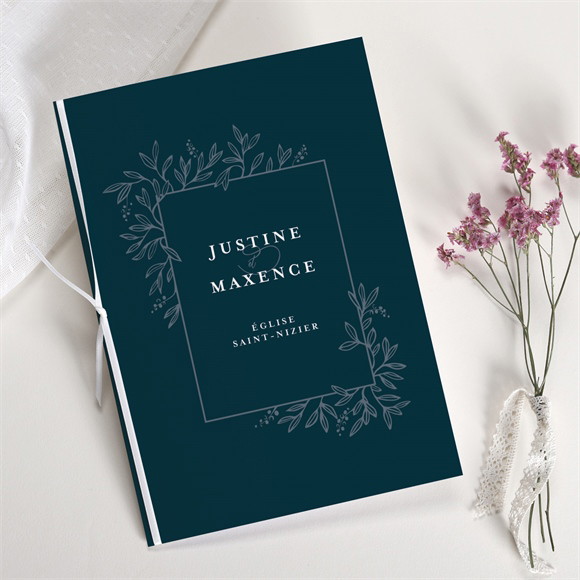 Livret de messe mariage Bleu Royal réf.N491316