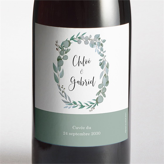 Etiquette de bouteille mariage a l'unisson