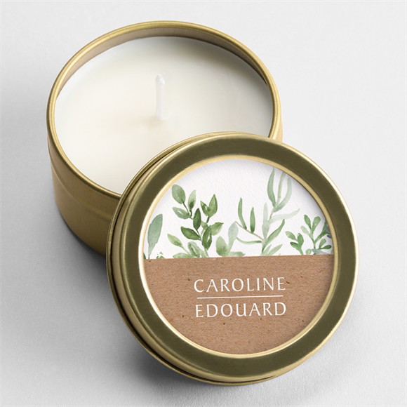 Bougie mariage Feuillage d'été réf.N360709