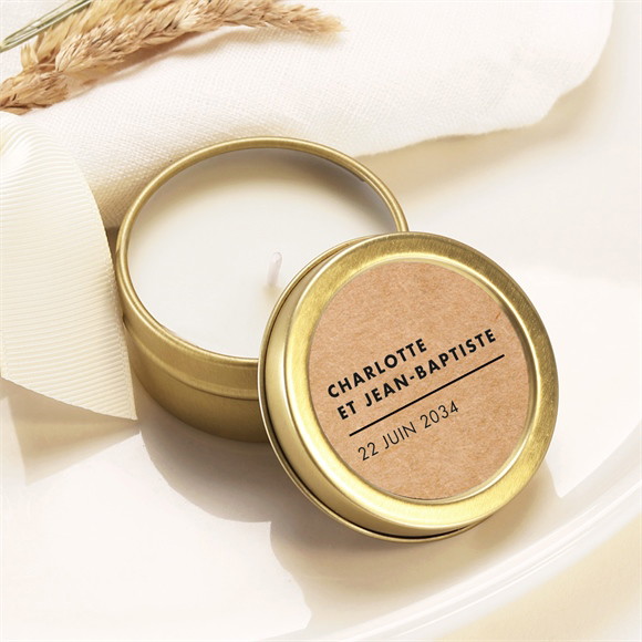 Bougie mariage So kraft réf.N360729