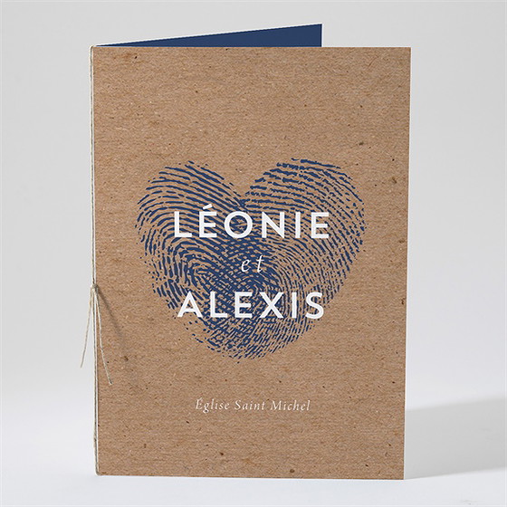 Livret de messe mariage uniques empreintes