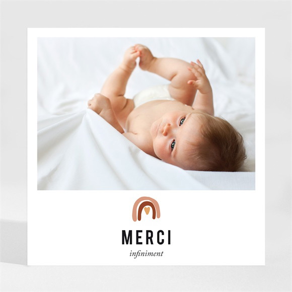 Remerciement naissance Arc en Ciel réf.N3001801