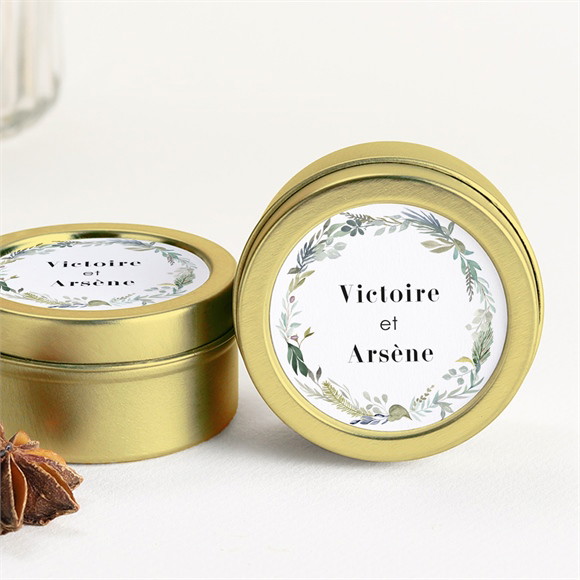 Bougie mariage Délicatesse d’Aquarelle réf.N360742