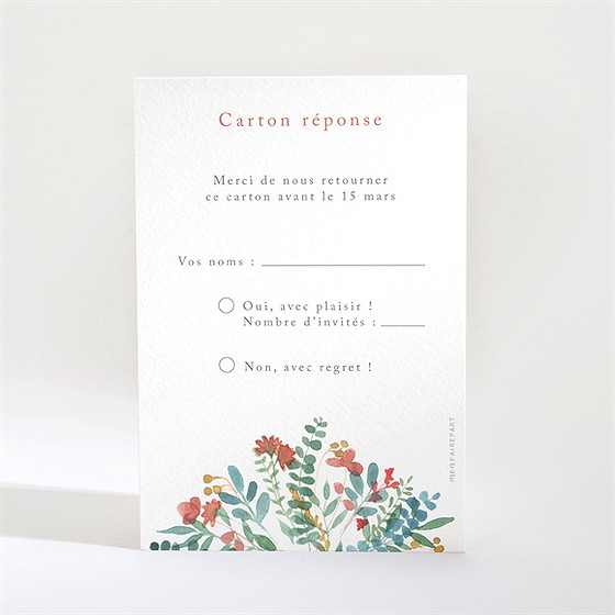 Carton réponse mariage notre promesse