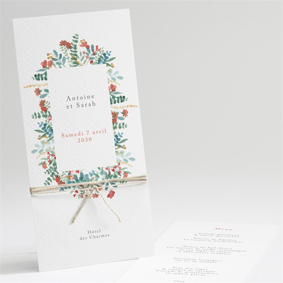 Menu mariage Notre Promesse réf.N221193