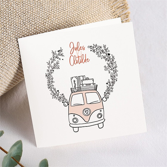 Faire-part mariage champetre van life