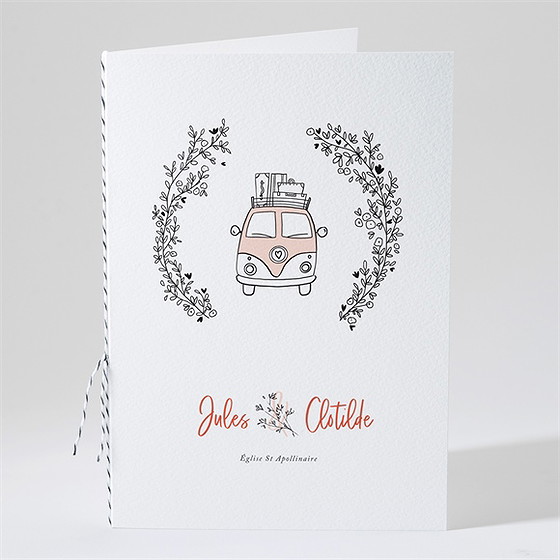 Livret de messe mariage champetre van life