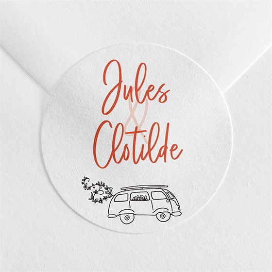 Sticker mariage champetre van life