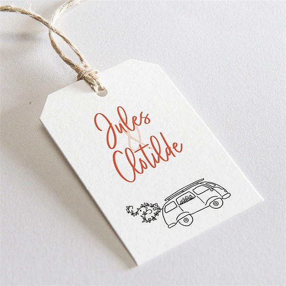 Etiquette mariage champetre van life