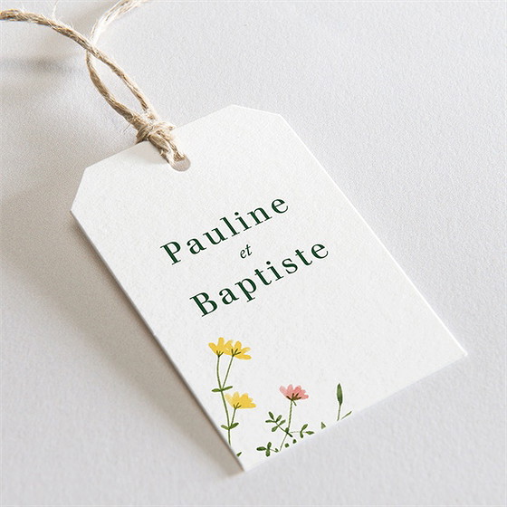 Etiquette mariage encadrés