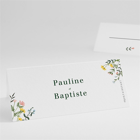 Marque-place mariage encadrés