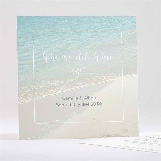 Faire-part mariage paradis sur plage