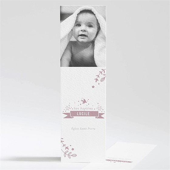 Signet baptême en beaux reliefs