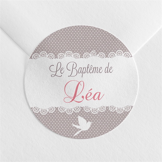 Sticker baptême rondeur et douceur !