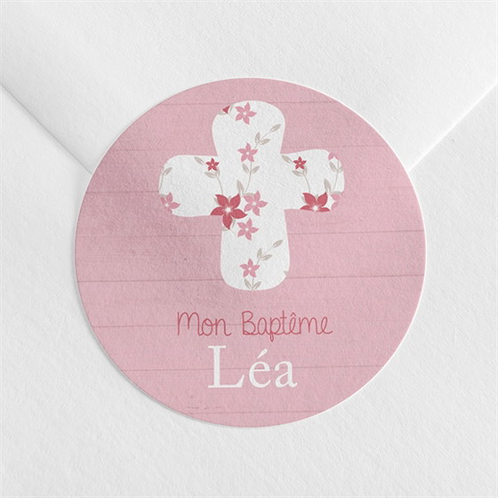 Sticker baptême jolie composition