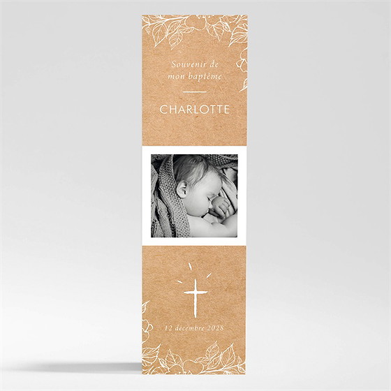 Signet baptême gravure sur kraft magnet