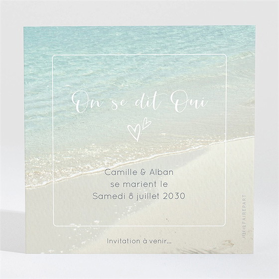 Save the Date mariage paradis sur plage