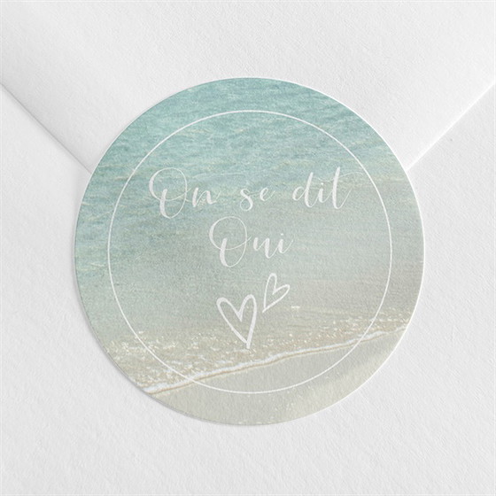 Sticker mariage paradis sur plage