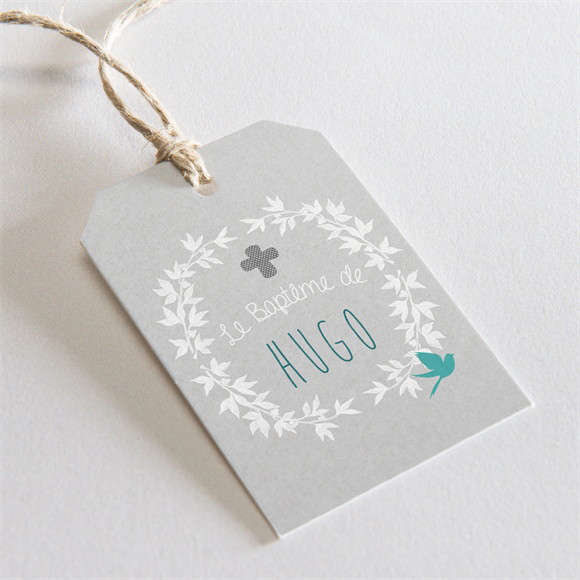 Etiquette baptême Découpe originale réf.N291191