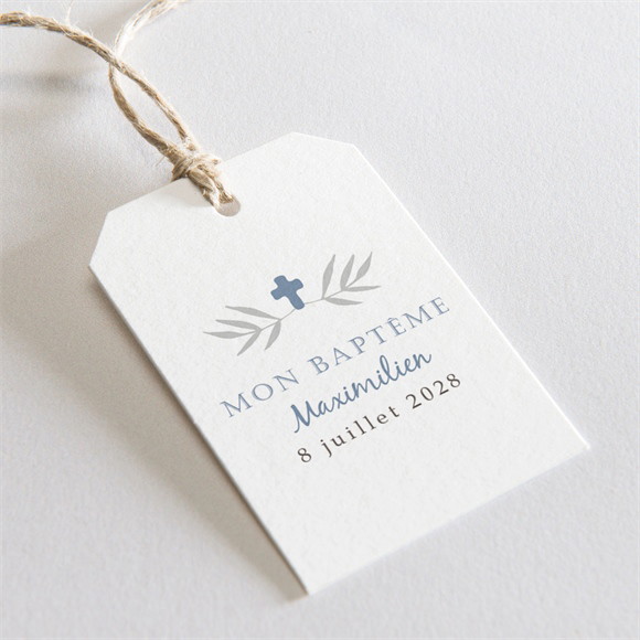 Etiquette baptême Mosaïque de photos réf.N291215