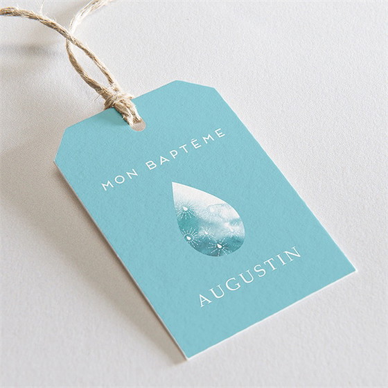 Etiquette baptême eau sacrée