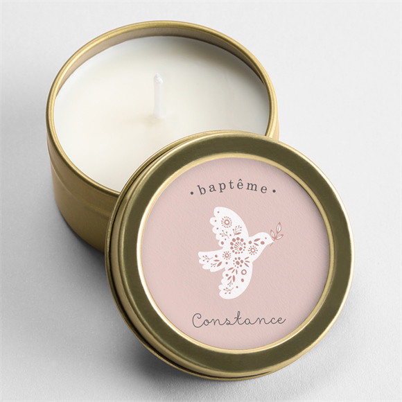 Bougie baptême Profil de colombe réf.N360782