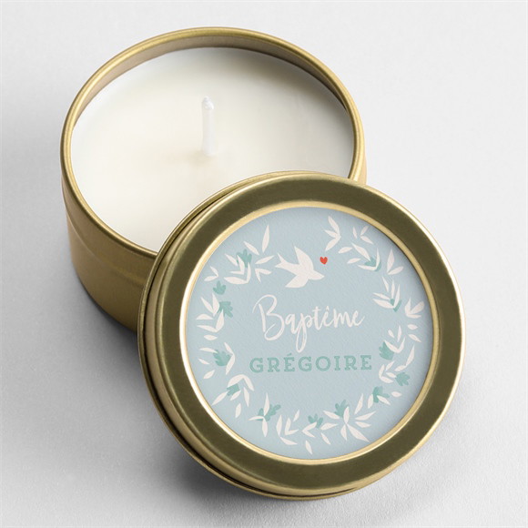 Bougie baptême Colombe en folie réf.N360797