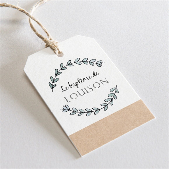 Etiquette baptême Petit Programme réf.N291181