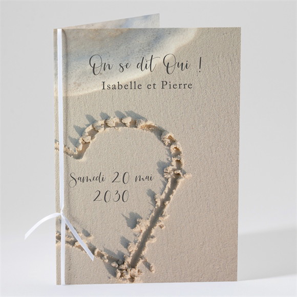 Livret de messe mariage Dans le Sable réf.N491322