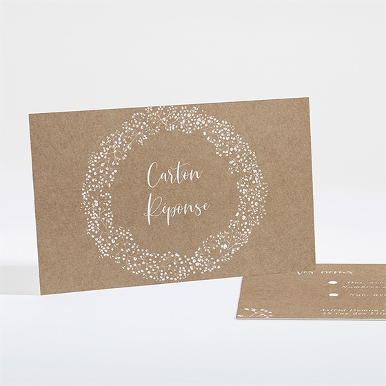 Carton réponse mariage couronnés d'etoiles