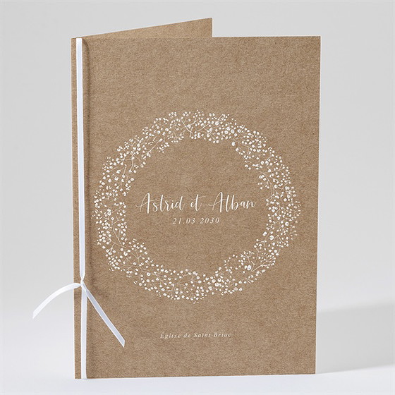 Livret de messe mariage couronnés d'etoiles