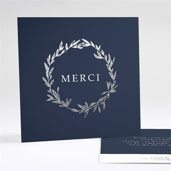 Remerciement décès Son beau sourire Dorure réf.N351269