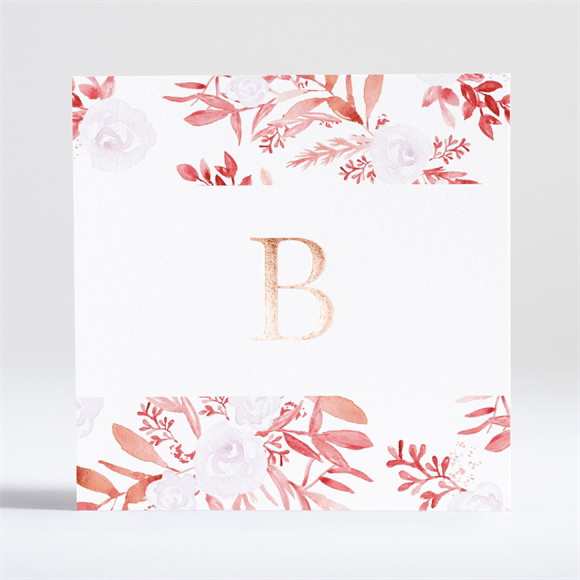 Remerciement décès Gravure et Initiale cuivré réf.N351272