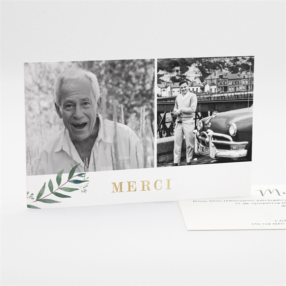 Remerciement décès Mémento dorure réf.N17136