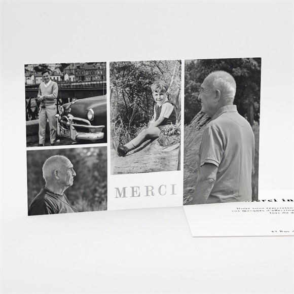 Remerciement décès Son Roman Dorure réf.N17137