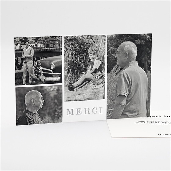 Remerciement décès son roman dorure