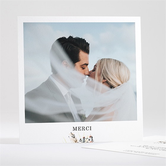 Remerciement mariage belle intimité