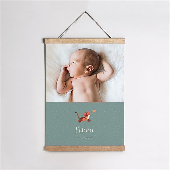 Affiche naissance petit tigrou