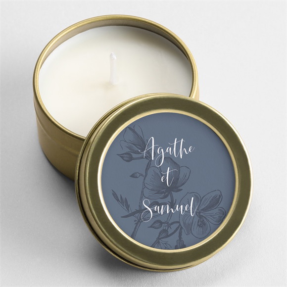 Bougie mariage Dorure sur gravure réf.N360845