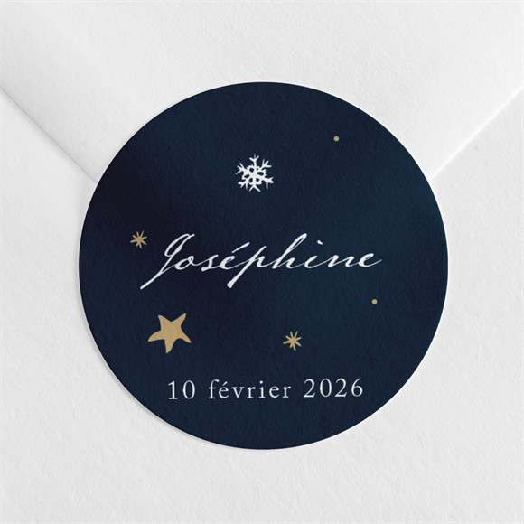 Sticker naissance Neige étoilée réf.N360848