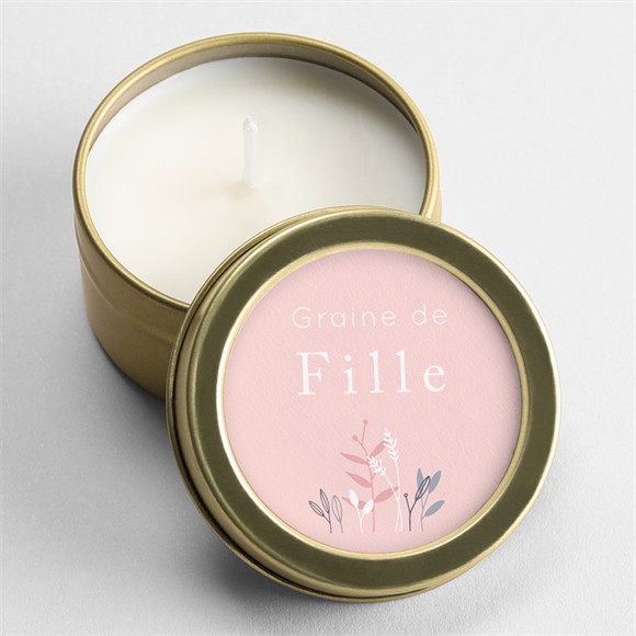 Bougie naissance Graine de fille réf.N360892