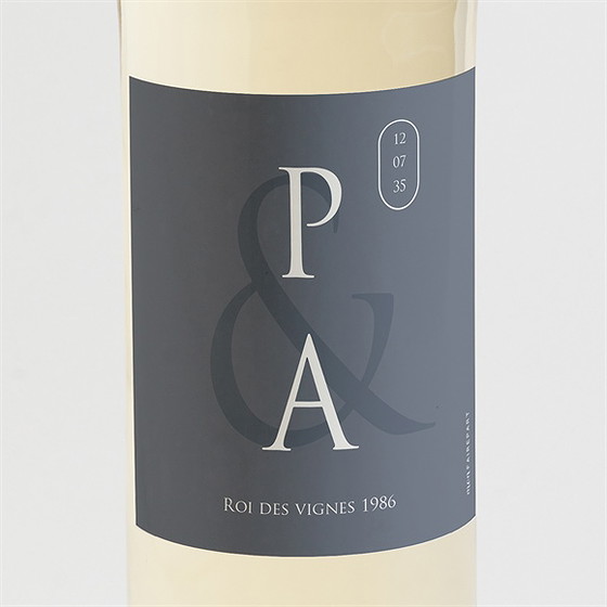 Etiquette de bouteille mariage reliefs