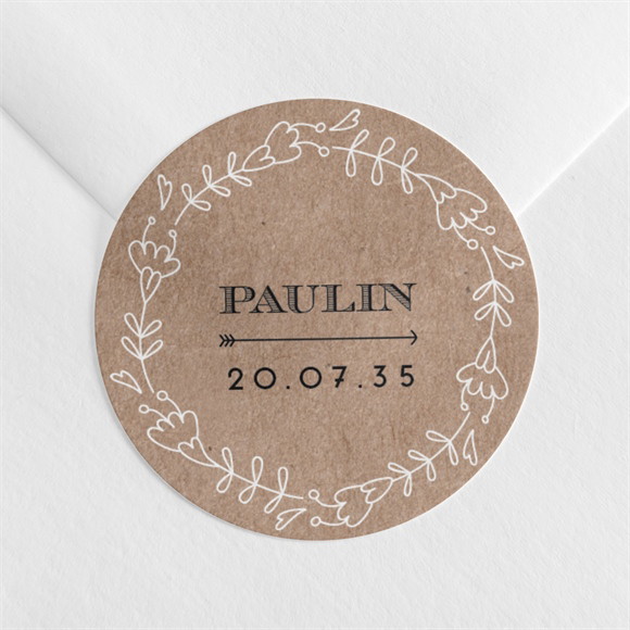 Sticker naissance Kraft & Co réf.N360927