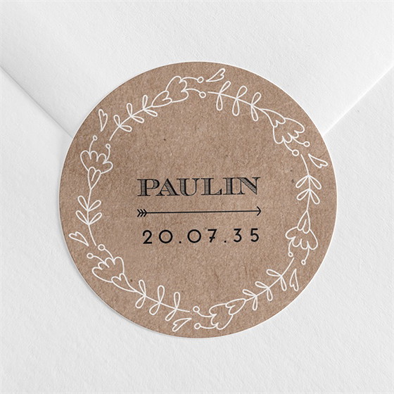 Sticker naissance kraft & co