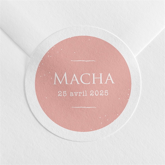 Sticker naissance tendre lapin