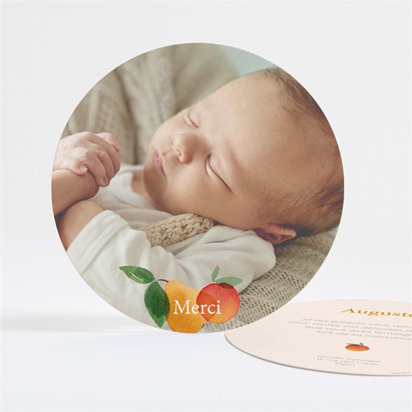 Remerciement naissance Cocktail fruité réf.N321174