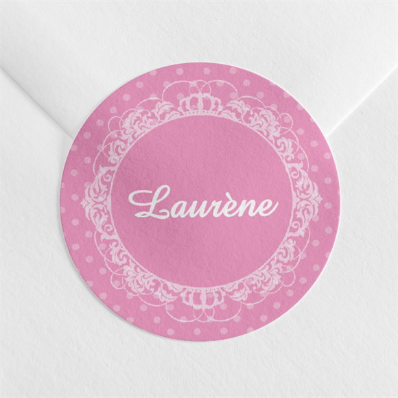 Sticker communion Mon cadre rose réf.N360228