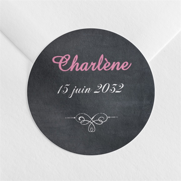 Sticker communion Fond ardoise et photo réf.N360969