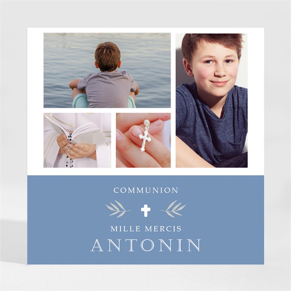 Remerciement communion Bleu myosotis magnet réf.N3001818