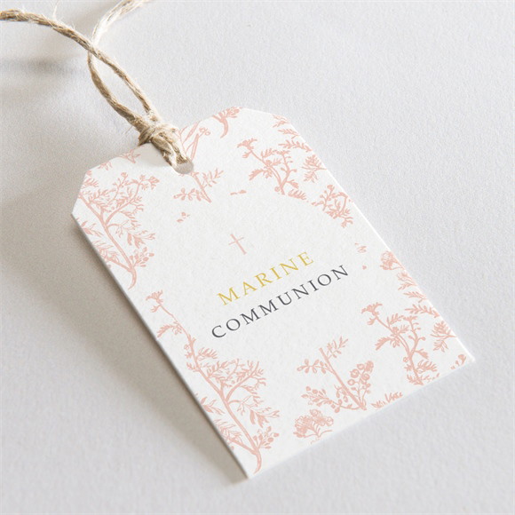 Etiquette communion Gravures végétales réf.N291226